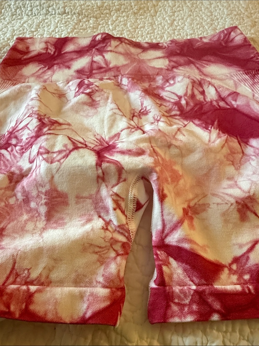 CUTIE BOOTIE tye dye spandex shorts ! Sz Large. NEW !!! - Picture 6 of 7